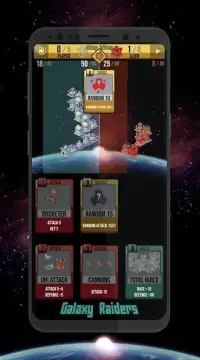 Galaxy Raiders - space cards - offline card game Screen Shot 4