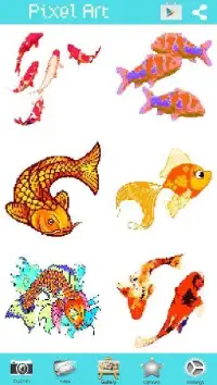 Color By Number Koi Fish Pixel Art Game Screen Shot 1