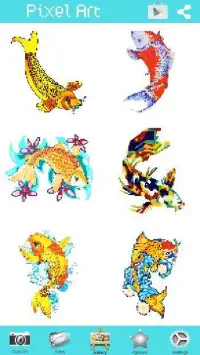 Color By Number Koi Fish Pixel Art Game Screen Shot 2