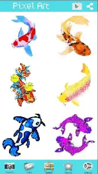 Color By Number Koi Fish Pixel Art Game Screen Shot 3