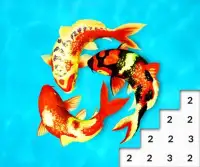 Color By Number Koi Fish Pixel Art Game Screen Shot 4
