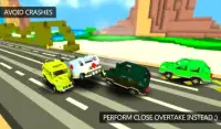 Blocky Highway Traffic Racing Screen Shot 1