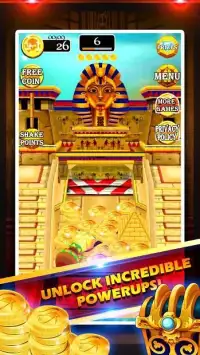 Gold of King Pharaoh Egypt - Coin Party Dozer Screen Shot 1