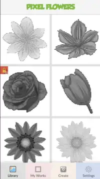 Pixel Art Flowers - Color By Number Screen Shot 3