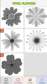 Pixel Art Flowers - Color By Number Screen Shot 2