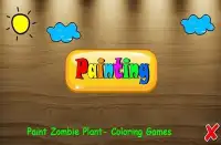 Paint Zombie Plant - Coloring Games Screen Shot 1