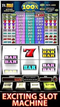 Free Slot Machine 100X Pay Screen Shot 0