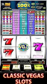 Free Slot Machine 100X Pay Screen Shot 3