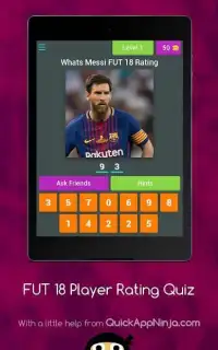 FIFA 18 Player Rating Quiz - The Ultimate FUT Quiz Screen Shot 0
