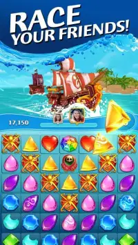 Booty Quest - Match 3 - Pirate Treasure Game Screen Shot 1