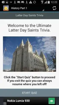 Latter Day Saints Quiz Trivia Screen Shot 0
