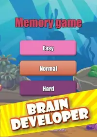 Memory game - Ocean fish Screen Shot 1