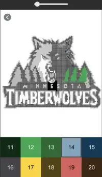 Color By Number Basketball - Pixel Art Coloring Screen Shot 2