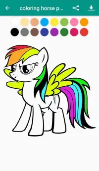coloring horse pony happy Screen Shot 1