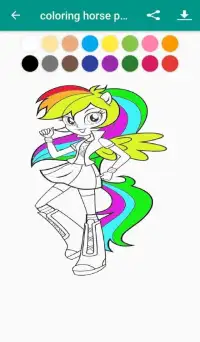 coloring horse pony happy Screen Shot 7