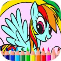 coloring horse pony happy