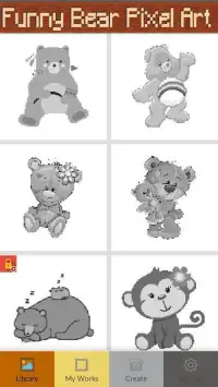 Funny Bear Pixel Art: Coloring by number Screen Shot 0