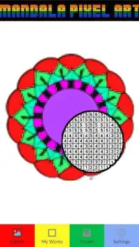 Mandala Color Pixel Art Screen Shot 1