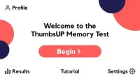 ThumbsUP - free test of Memory and Attention Screen Shot 1