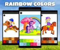 Color by Number: Horse Pixel Art Game Screen Shot 1