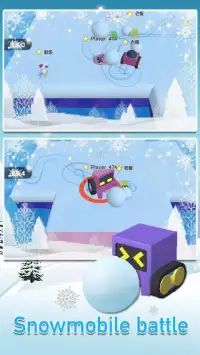Snowmobile Battle-fun snowball collision .IO Games Screen Shot 5