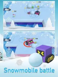 Snowmobile Battle-fun snowball collision .IO Games Screen Shot 2