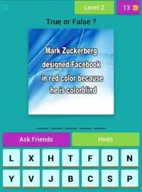 Facebook Quiz App : Social Networking Trivia Game Screen Shot 1