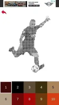 Football Players Color by Number - Pixel Art Games Screen Shot 1