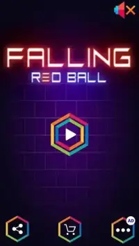 Falling Red Ball : The Ultimate Ball Game Screen Shot 1