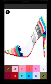 High Heel Color By Number: Shoes Pixel Art Game Screen Shot 5