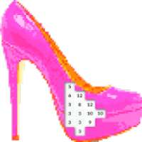 High Heel Color By Number: Shoes Pixel Art Game
