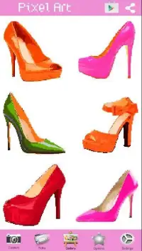 High Heel Color By Number: Shoes Pixel Art Game Screen Shot 6