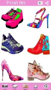 High Heel Color By Number: Shoes Pixel Art Game Screen Shot 1