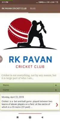 Rk Pavan Cricket Club Screen Shot 2