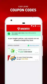 Dream11 Offers and Coupon Codes Screen Shot 0