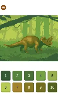 Dinosaurs Pixel Art - Sandbox Coloring Screen Shot 3