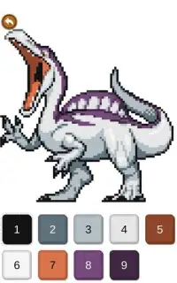 Dinosaurs Pixel Art - Sandbox Coloring Screen Shot 1