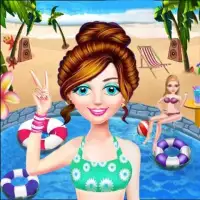 Summer Pool Party-Decorate Girls Swimming Pool Fun Screen Shot 11