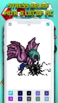 NINJA Color By Number. Pixel Art Sandbox Coloring Screen Shot 5