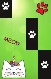 Piano Cat Corn Tiles : Pink Song Paw Music Game Screen Shot 0