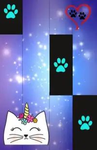 Piano Cat Corn Tiles : Pink Song Paw Music Game Screen Shot 1