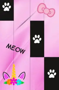 Piano Cat Corn Tiles : Pink Song Paw Music Game Screen Shot 2