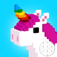 Panda Unicorn - Color by Number Pixel Art Pages