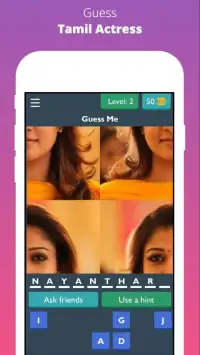 Tamil Quiz game - Guess Tamil Actor, Tamil Actress Screen Shot 4