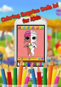 Coloring Surprise Dolls lol for Kids Screen Shot 0