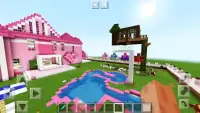 Pink House Pixel craft 2019 Map for Girls Screen Shot 3
