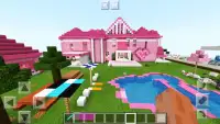 Pink House Pixel craft 2019 Map for Girls Screen Shot 0