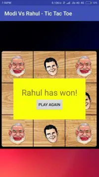 Modi Vs Rahul - Tic Tac Toe Screen Shot 0