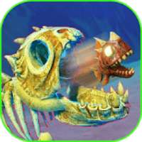 3D Feed Sceleton Fish Simulator