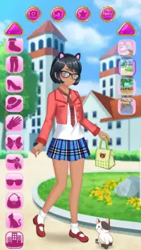 Manga Girl MakeOver - Dress Up School Girl Queen Screen Shot 3